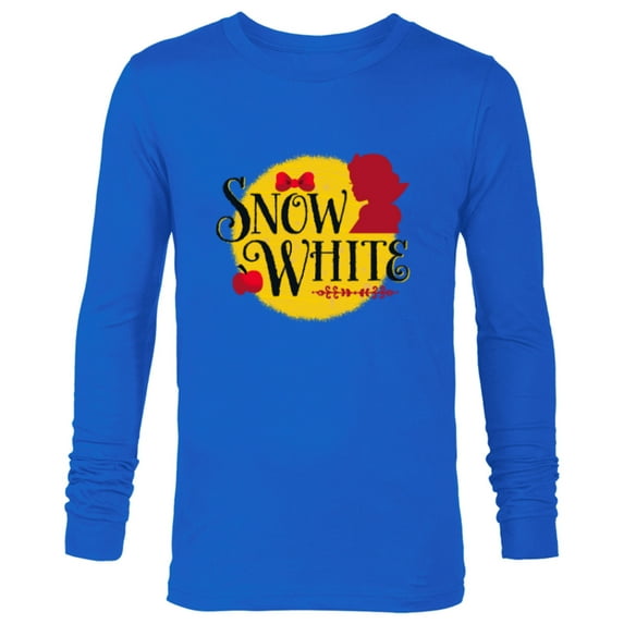 Disney Princess Snow White Name and Silhouette - Long Sleeve T-Shirt for Men - Customized-Navy