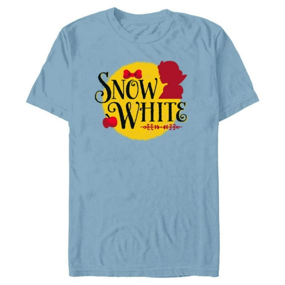 Disney Princess Snow White Name and Silhouette - Short Sleeve Blended T-Shirt for Adults - Customized-Ocean Blue