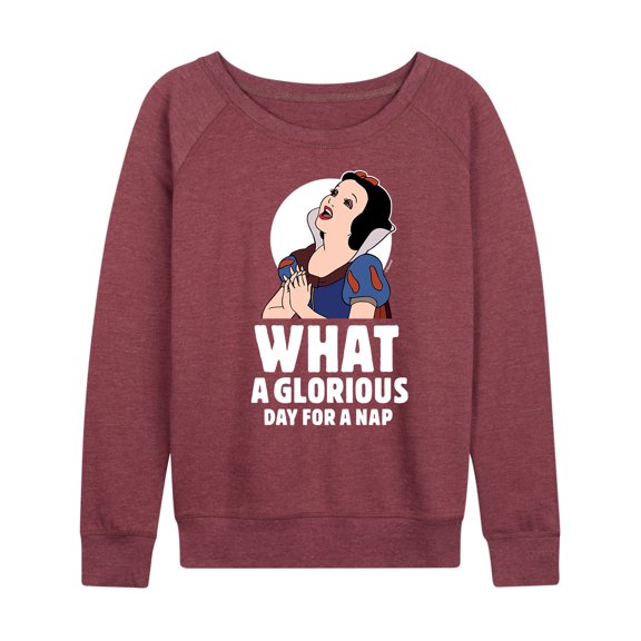 Disney Princess - Snow White Nap - Women's Lightweight French Terry Long Sleeve Shirt