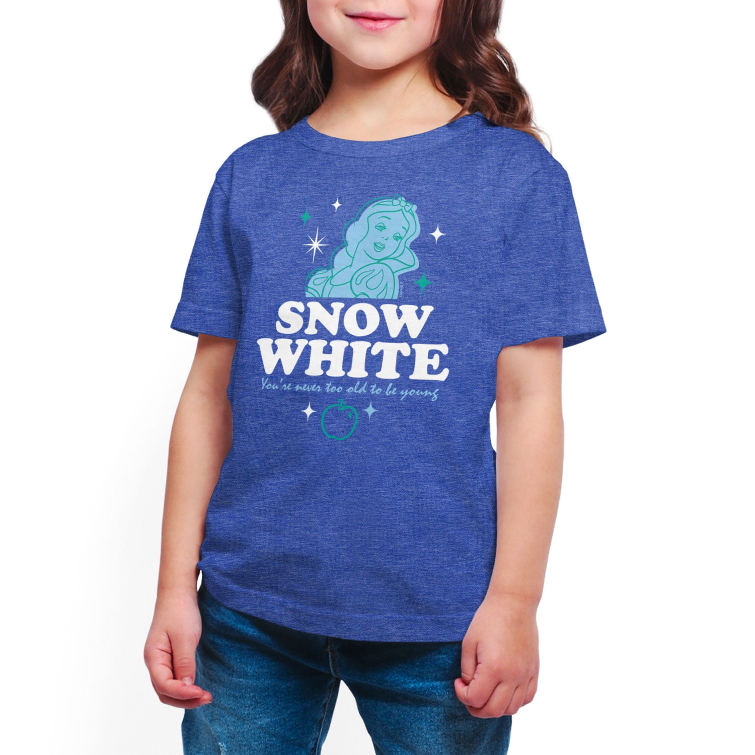 【oan】Snow Vintage Washing Short Sleeve T-Shirt Disney Princess - Snow White Never Too Old - Toddler And