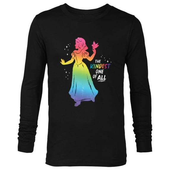 Disney Princess Snow White Rainbow The Kindest One of All- Long Sleeve T-Shirt for Men - Customized-Black