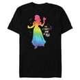 thumbnail image 1 of Disney Princess Snow White Rainbow The Kindest One of All- Short Sleeve Blended T-Shirt for Adults - Customized-Black, 1 of 5