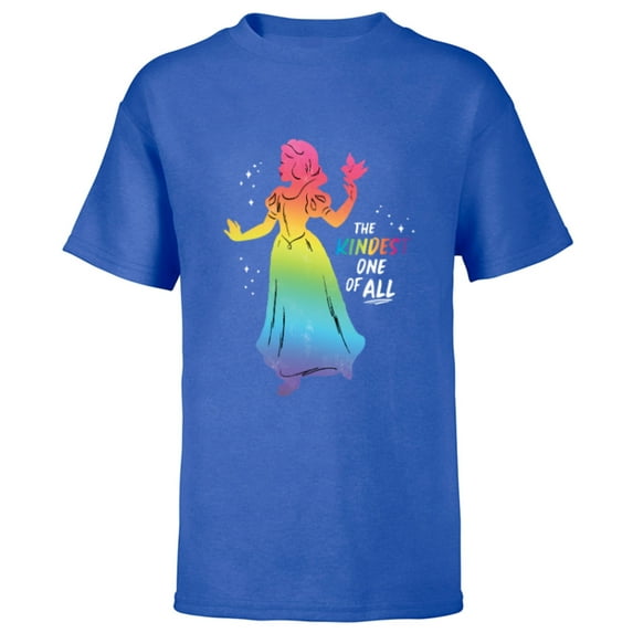 Disney Princess Snow White Rainbow The Kindest One of All- Short Sleeve T-Shirt for Kids - Customized-Royal