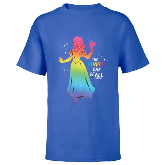 Disney Princess Snow White Rainbow The Kindest One of All- Short Sleeve T-Shirt for Kids - Customized-Royal
