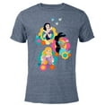 thumbnail image 1 of Disney Princess Snow White Rapunzel Jasmine In Bloom - Short Sleeve Blended T-Shirt for Adults - Customized-Navy Heather, 1 of 5