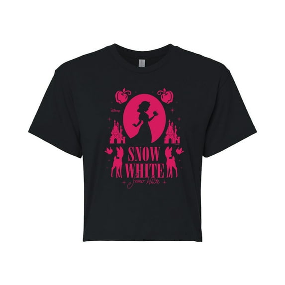 Disney Princess - Snow White Silhouette- Junior's Cropped T-Shirt