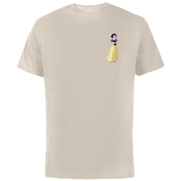 Disney Princess Snow White Small Pose - Short Sleeve Cotton T-Shirt for Adults - Customized-Natural