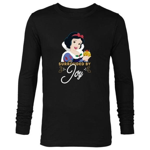 Disney Princess Snow White Surrounded by Joy Holiday Standard - Long Sleeve T-Shirt for Men – Customized-Black