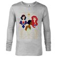 thumbnail image 1 of Disney Princess Snow White Tiana and Ariel Art Deco Style - Long Sleeve T-Shirt for Men - Customized-Athletic Heather, 1 of 5