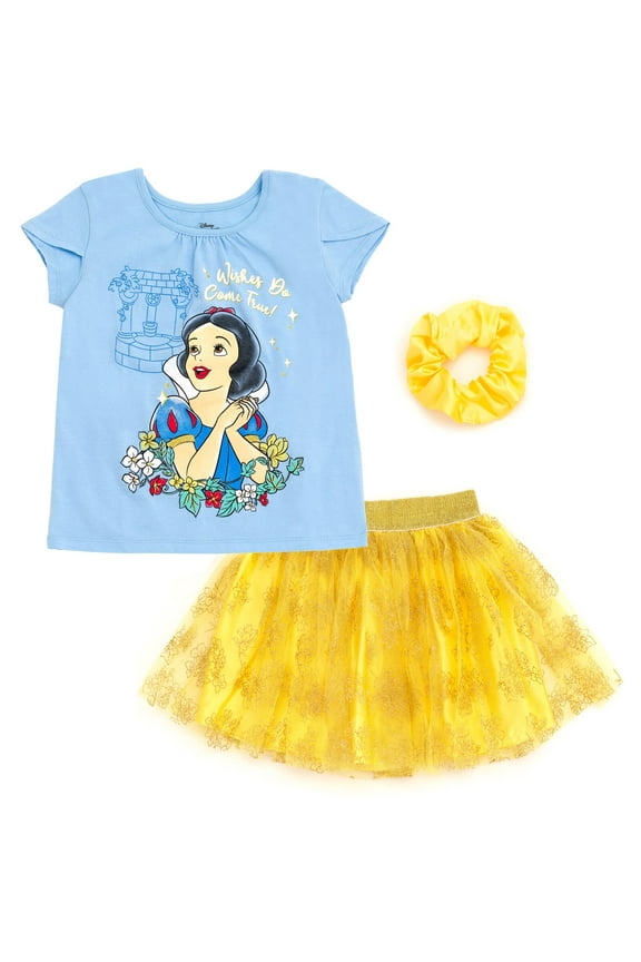 Princess Snow White Toddler Girls T-Shirt and Skirt Toddler to Big Kid