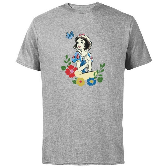 Disney Princess Snow White Watercolor I'm Wishing - Short Sleeve Cotton T-Shirt for Adults - Customized-Athletic Heather