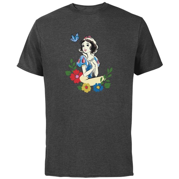 Disney Princess Snow White Watercolor I'm Wishing - Short Sleeve Cotton T-Shirt for Adults - Customized-Charcoal