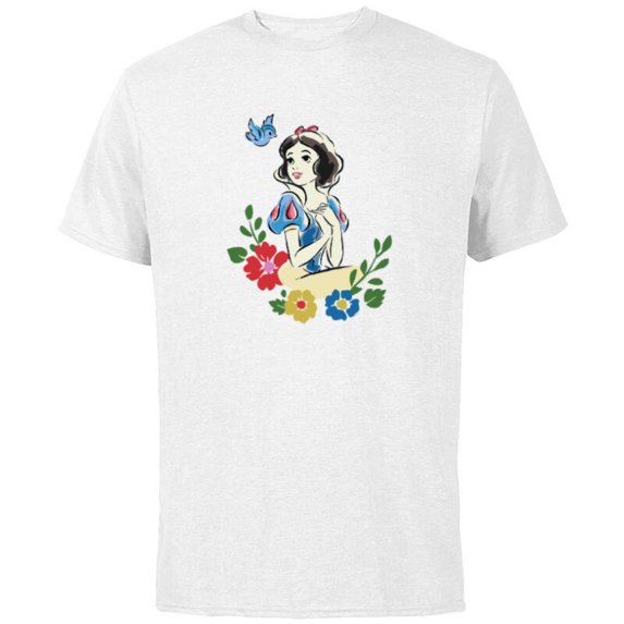Disney Princess Snow White Watercolor I'm Wishing - Short Sleeve Cotton T-Shirt for Adults - Customized-White