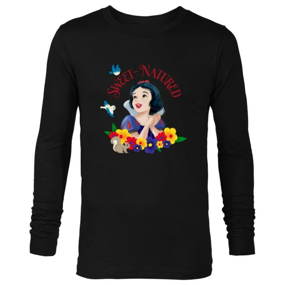 Disney Princess Snow White and Animal Friends Sweet-Natured - Long Sleeve T-Shirt for Men - Customized-Black