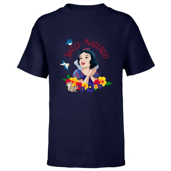 Disney Princess Snow White and Animal Friends Sweet-Natured - Short Sleeve T-Shirt for Kids - Customized-Navy