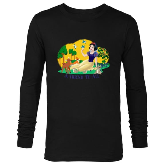Disney Princess Snow White and Animals A Friend to All - Long Sleeve T-Shirt for Men - Customized-Black