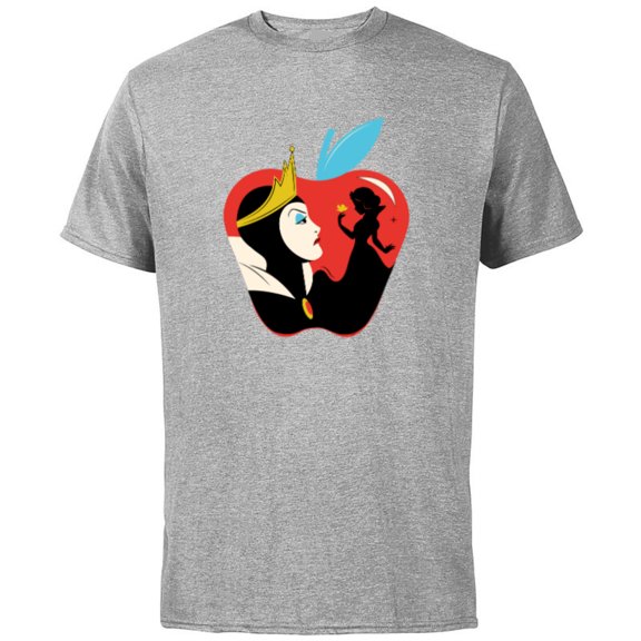 Disney Princess Snow White and the Evil Queen - Short Sleeve Cotton T-Shirt for Adults - Customized-Athletic Heather
