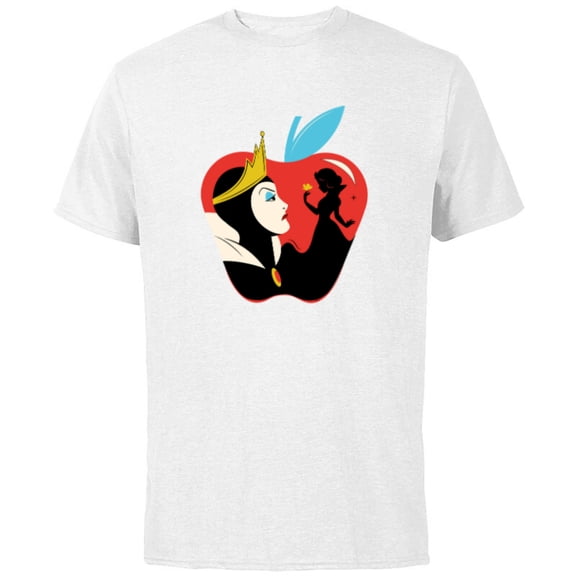Disney Princess Snow White and the Evil Queen - Short Sleeve Cotton T-Shirt for Adults - Customized-White