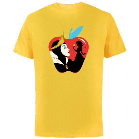 Disney Princess Snow White and the Evil Queen - Short Sleeve Cotton T-Shirt for Adults - Customized-Yellow