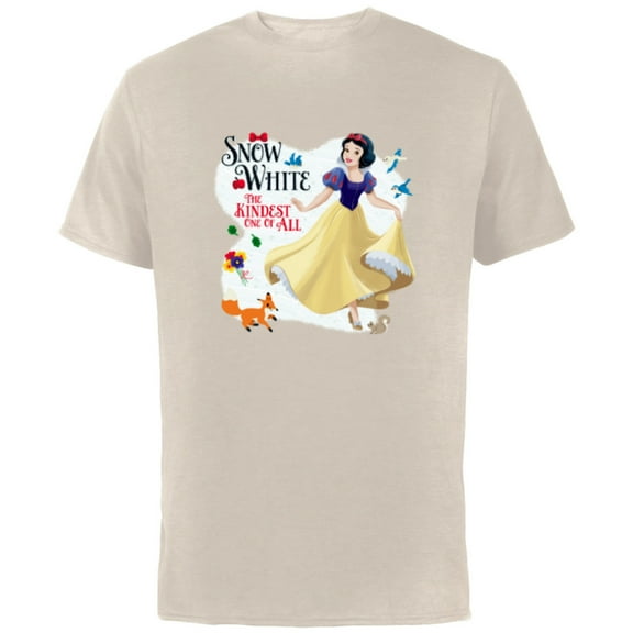 Disney Princess Snow White the Kindest One of All - Short Sleeve Cotton T-Shirt for Adults - Customized-Natural