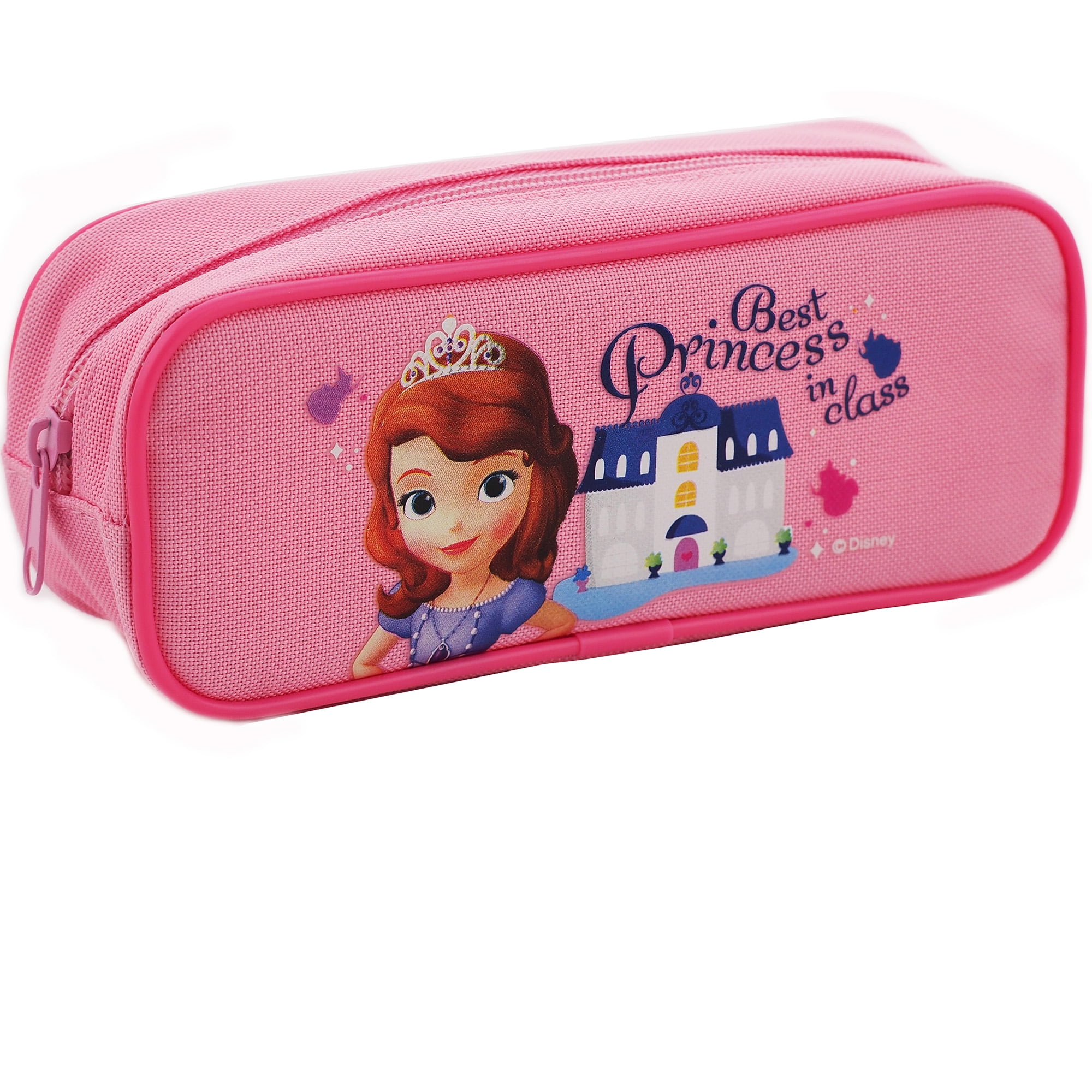 Disney Princess Sofia Single Zipper Pink Pencil Case