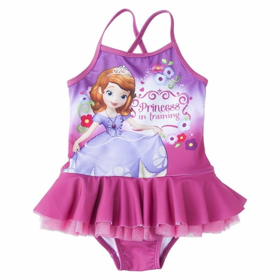 Disney Princess Sofia The First One Piece Swimsuit Girl Size 5T