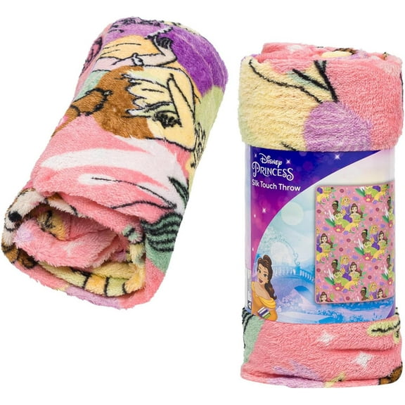 Disney Princess Soft Silky Fleece Throw 40"x50" Kids Blanket