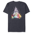 thumbnail image 1 of Disney Princess Sparkle Squad Christmas Holiday Castle - Short Sleeve Blended T-Shirt for Adults - Customized-Navy Heather, 1 of 5