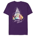 thumbnail image 1 of Disney Princess Sparkle Squad Winter Holiday Castle - Short Sleeve Blended T-Shirt for Adults - Customized-Purple, 1 of 5