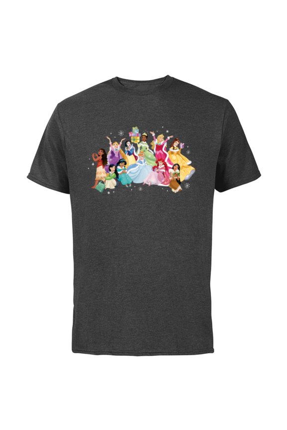 Princess Sparkle Squad Winter Holiday Christmas Gifts - Short Sleeve Cotton T-Shirt for Adults - Customized-Charcoal