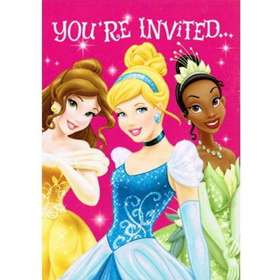 Disney Princess 'Sparkle and Shine' Invitations w/ Envelopes (8ct)