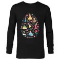 thumbnail image 1 of Disney Princess Spring Flower Filled Easter Egg - Long Sleeve T-Shirt for Men - Customized-Black, 1 of 5