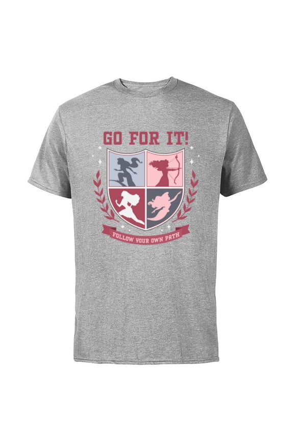 Princess Squad Crest Go for It Follow Your Own Path - Short Sleeve Cotton T-Shirt for Adults - Customized-Athletic Heather