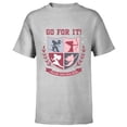 thumbnail image 1 of Disney Princess Squad Crest Go for It Follow Your Own Path - Short Sleeve T-Shirt for Kids - Customized-Athletic Heather, 1 of 5