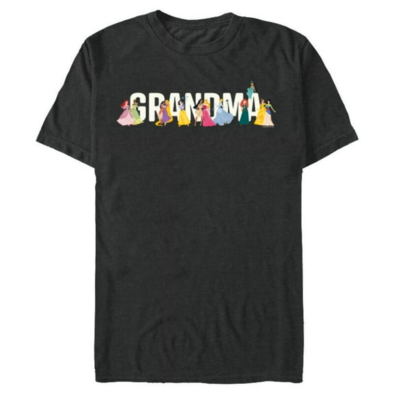 Disney Princess Squad Grandma Family Trip Vacation Reunion - Short Sleeve Blended T-Shirt for Adults - Customized-Dark Heather