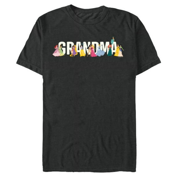 Disney Princess Squad Grandma Family Trip Vacation Reunion - Short Sleeve Blended T-Shirt for Adults - Customized-Dark Heather