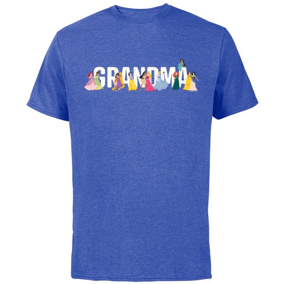 Disney Princess Squad Grandma Family Trip Vacation Reunion - Short Sleeve Cotton T-Shirt for Adults - Customized-Royal Heather
