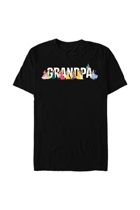 Princess Squad Grandpa Family Trip Vacation Reunion - Short Sleeve Blended T-Shirt for Adults - Customized-Black