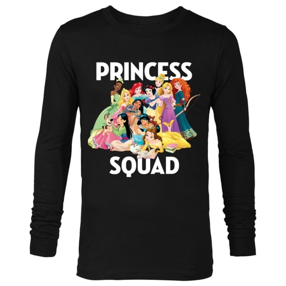 Disney Princess Squad Group T-Shirt - Long Sleeve T-Shirt for Men - Customized-Black
