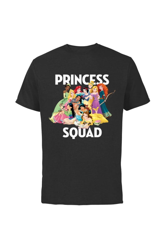 Princess Squad Group T-Shirt - Short Sleeve Cotton T-Shirt for Adults - Customized-Black