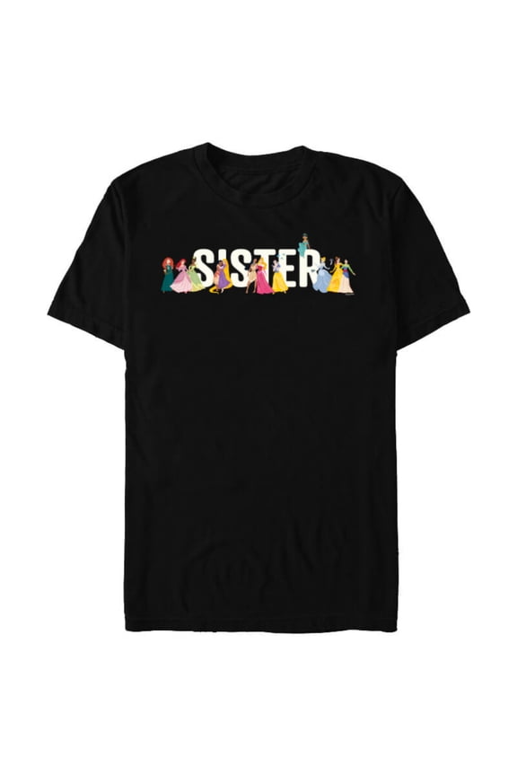 Princess Squad Sister Family Trip Vacation Reunion - Short Sleeve Blended T-Shirt for Adults - Customized-Black