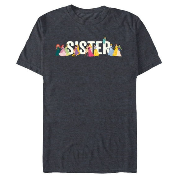 Disney Princess Squad Sister Family Trip Vacation Reunion - Short Sleeve Blended T-Shirt for Adults - Customized-Navy Heather