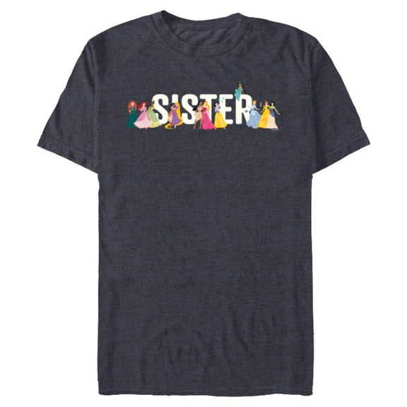 Disney Princess Squad Sister Family Trip Vacation Reunion - Short Sleeve Blended T-Shirt for Adults - Customized-Navy Heather
