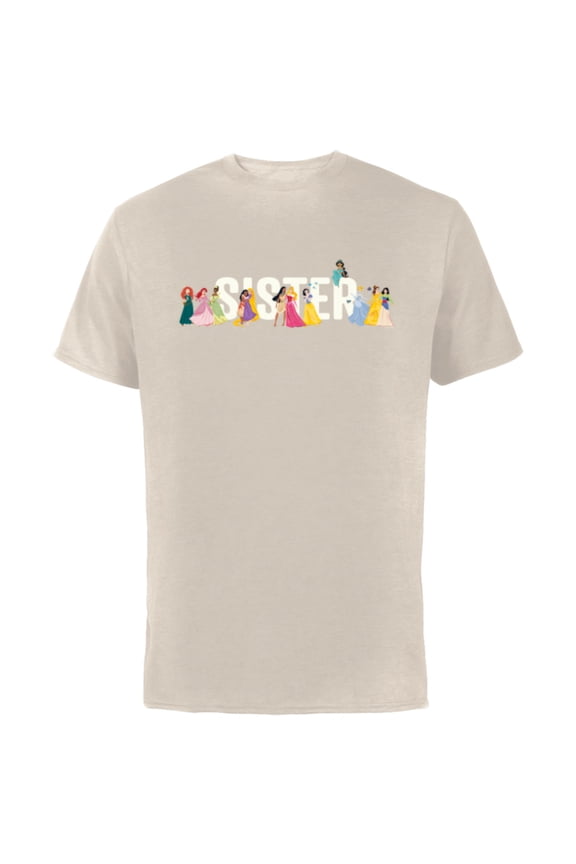 Princess Squad Sister Family Trip Vacation Reunion - Short Sleeve Cotton T-Shirt for Adults - Customized-Natural