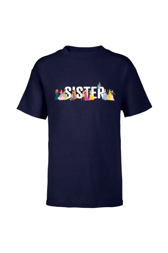 Princess Squad Sister Family Trip Vacation Reunion - Short Sleeve T-Shirt for Kids - Customized-Navy