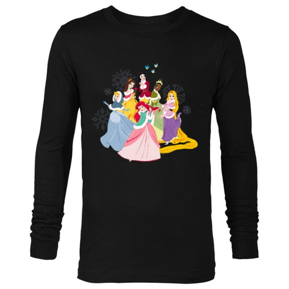 Disney Princess Squad Winter Holiday Christmas Get-Together - Long Sleeve T-Shirt for Men - Customized-Black