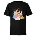 thumbnail image 1 of Disney Princess Squad Winter Holiday Christmas Get-Together - Short Sleeve T-Shirt for Kids - Customized-Black, 1 of 5