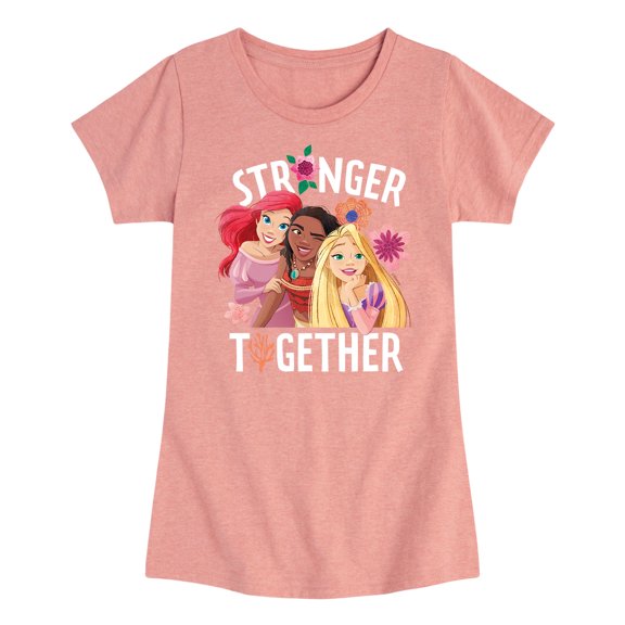 Disney Princess - Stronger Together Group - Toddler And Youth Girls Short Sleeve Graphic T-Shirt