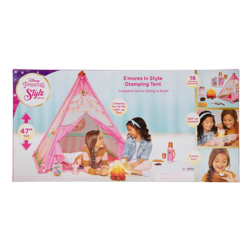Disney Princess Style Collection S'mores in Style Glamping Tent with Play Accessories (Girl's), 47"