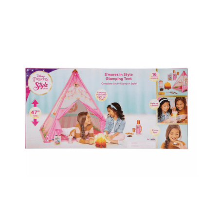 Disney Princess Style Collection S'mores in Style Glamping Tent with Play Accessories (Girl's), 47"